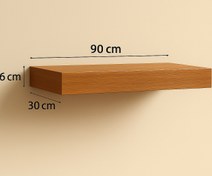 تصویر شلف دیواری خطی سایز ۳۰ در ۹۰ پایه مخفی 