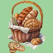 تصویر برچسب اتویی سبد نان بسته 10 عددی 