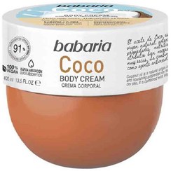 تصویر کرم بدن کاسه ای باباریا babaria حاوی نارگیل COCO مناسب پوست خیلی خشک حجم 400 میل COCO BODY CREAM babaria 400 ml