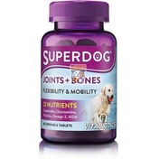 تصویر قرص SuperDog مدل Joints+Bones مناسب برای تقویت مفاصل و استخوان ها مخصوص سگ- 60 عددی قرص سوپرداگ تقویت کننده مفاصل,استخوان ها و دندان ها مخصوص سگ-محصول کشور انگلیس