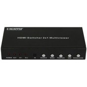 تصویر سوئيچ بدون وقفه ٢ پورت HDMI با قابليت نمایش تصویر در تصویر با ریموت فرانت Faranet HDMI 2x1 Switch Multi-Veiwer (PIP) w/Remote + RS232