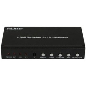 تصویر سوئیچ 2 پورت HDMI با ریموت کنترل فرانت FN-S152MR 