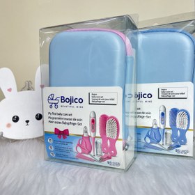 تصویر ست بهداشتی کودک برند بوجیکو Bojico بسته 8 تکه ای دارای رنگ بندی 