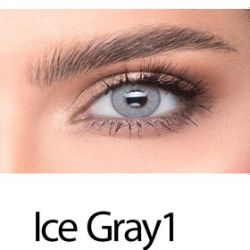 تصویر لنز رنگی چشم خاکستری یخی لاکی لوک مدل Ice Gray 1 