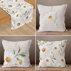 تصویر ست کوسن و رانر کد S174 گلدار 