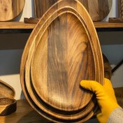 تصویر ظروف چوبی بشقاب پیش دستی دفرمه 