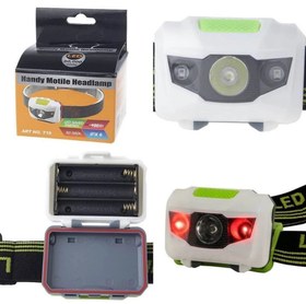 تصویر چراغ پیشانی پتزل مدل COB با ۳ لامپ 