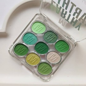 تصویر پالت سایه ۹ رنگ میس لارا اورجینال Miss Lara EyeShadow - پالت سبز Miss Lara Eyeshadow