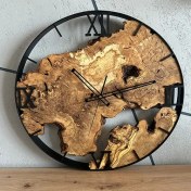 تصویر ساعت روستیک مشکی مینیمال 