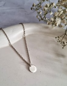 تصویر گردنبند نقره مینیمال دایره Necklace