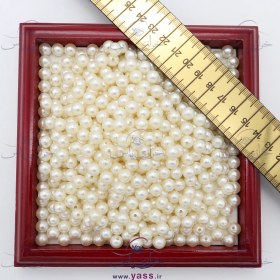 تصویر مروارید پلاستیکی اعلا نباتی سایز 8 میل (بسته 20 گرمی) 