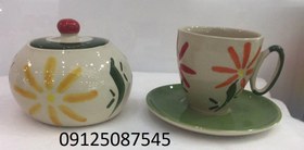 تصویر فنجان نعلبکی چایخوری دوریکا طرح قاصدک cup and saucer dorika