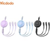 تصویر کابل شارژ سه سر 3.5 آمپر مک دودو Mcdodo 3in1 Retractable Charging Cable CA-3570 