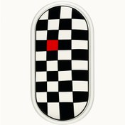 تصویر سینی بیضی طرح شطرنجی 