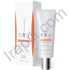 تصویر کرم ضد آفتاب فاقد چربی بژ طبیعی SPF 50 ام کیو MQ حجم 55 میلی لیتر 