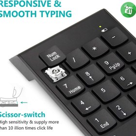 تصویر کیبورد ماشین حساب مدل K20 Mini Wireless Numeric Keypad 