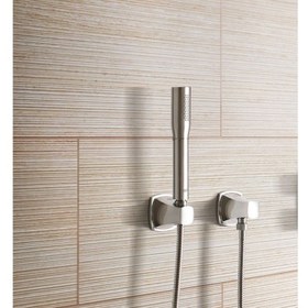 تصویر دوش دستی گلد-کروم GROHE مدل Grandera کد 27993IG0 GROHE GRANDERA STICK SHOWER SET