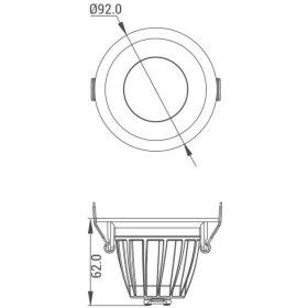 تصویر چراغ سقفی توکار شعاع مدل SH-AL2512-7W Shoa SH-AL2512-7W Recessed Downlight