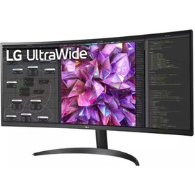 تصویر مانیتور خمیده 34 اینچ ال جی مدل UltraWide 34WQ60C-B LG UltraWide 34WQ60C-B 34-Inch QHD IPS Curved Monitor