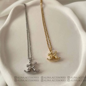 تصویر گردنبند استیل سگ بادکنکی 