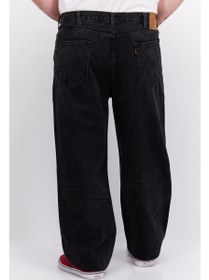 تصویر شلوار جین مردانه گشاد، شسته شده و بدون کشسانی، مشکی برند levi's Men Loose Fit Washed Non Stretchable Jeans, Black