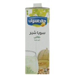 تصویر شیر سویا مانداسوی طعم طالبی حجم ۱ لیتر 