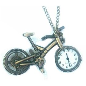 تصویر ساعت گردنبندی جیبی کلکسیونی مدل دوچرخه 