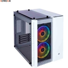 تصویر کیس کامپیوتر کورسیر مدل Crystal Series 280X RGB White Corsair Crystal Series 280X RGB White Micro ATX Computer CASE