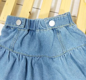 تصویر دامن جین بچگانه 162 - سایز ۵ Children's denim skirt