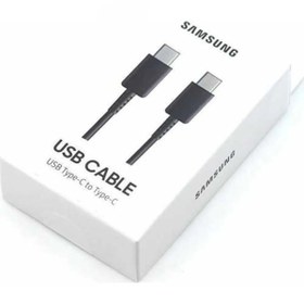 تصویر کابل USB-C دو سر تایپ سی اورجینال طول 1 متر Samsung USB-C 3A Cable 1m