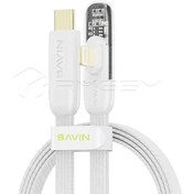 تصویر کابل شارژ باوین مدل Cb281 با توان 30 وات تایپ سی به آیفون PD Bavin charging cable model Cb281 with 30 watts Type C to iPhone PD