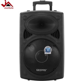 تصویر اسپیکر بلوتوث دار دارای چرخ دستی جیپاس مدل GMS8519 Geepas 12-Inch Trolley Bluetooth Speaker - Wireless Microphones, Battery Powered Rechargeable