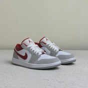 تصویر کفش بسکتبال نایکی جردن 1 رنگ سفید و قرمز 