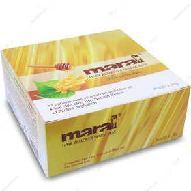 تصویر موم وکس گرم عسلی سکه ای 20 عددی مناسب موی نرمال مارال Maral Hair Remover Warm Wax For Normal Hair