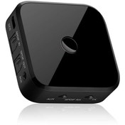 تصویر گیرنده و فرستنده صدا بلوتوث مدل TX16 با قابلیت اتصال دو هدفون 