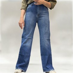تصویر شلوار جین نیم بگ سایز بزرگ 