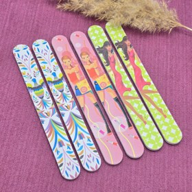 تصویر سوهان ناخن اسفنجی کاغذی باربی - 12 عددی Barbie paper sponge nail file