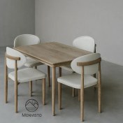 تصویر ست میز و صندلی ناهار خوری چوبی مدل Cielo ظرفیت ۴ نفر 