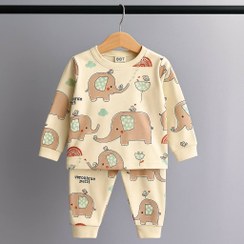 تصویر ست بلوز شلوار راحتی بچگانه طرح فیل سایز L 