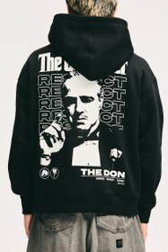 تصویر سویشرت با طرح کلاهدار "پدرخوانده" برند PullAndBear Kapüşonlu The Godfather baskılı sweatshirt