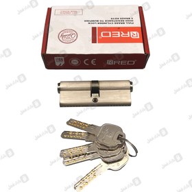 تصویر سیلندر و مغزی قفل 40+40 رد ساتن 