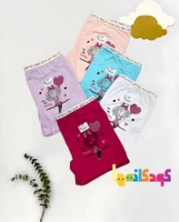 تصویر شورت پادار بچگانه کوزا طرح دختر سایز 9 تا 11 سال 