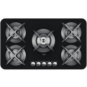 تصویر اجاق گاز شیشه ای رومیزی کن مدل اپل مشکی Can Apple tabletop glass gas stove - black