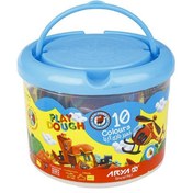 تصویر خمیر بازی سطلی 10 رنگ مدل 1068 آریا Aria Play dough bucket 10 colors model 1068