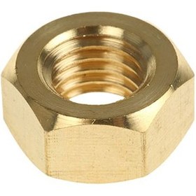 تصویر مهره شش گوش برنجی ترانسفورماتور مدل M48 M48 Brass Hexagon Nut