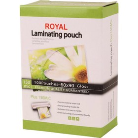 تصویر طلق پرس شفاف 150 میکرون Royal 60*90mm بسته 100 عددی Royal 150MIC 60*90mm PVC Film Pack Of 100