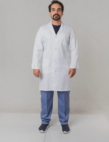 تصویر روپوش سفید مردانه تترون Men's White Coat Tetron