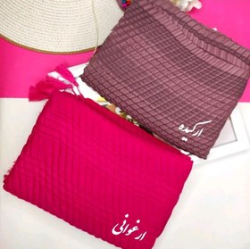 تصویر شال پلیسه حصیری نخی 