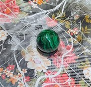 تصویر گوی سنگ مالاکیت کنگو دو چشم معدنی 