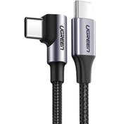 تصویر کابل تایپ‌سی به تایپ‌سی 60 وات 3 آمپر یک متری یوگرین ugreen US255 50123 شارژ سریع و انتقال دیتا 